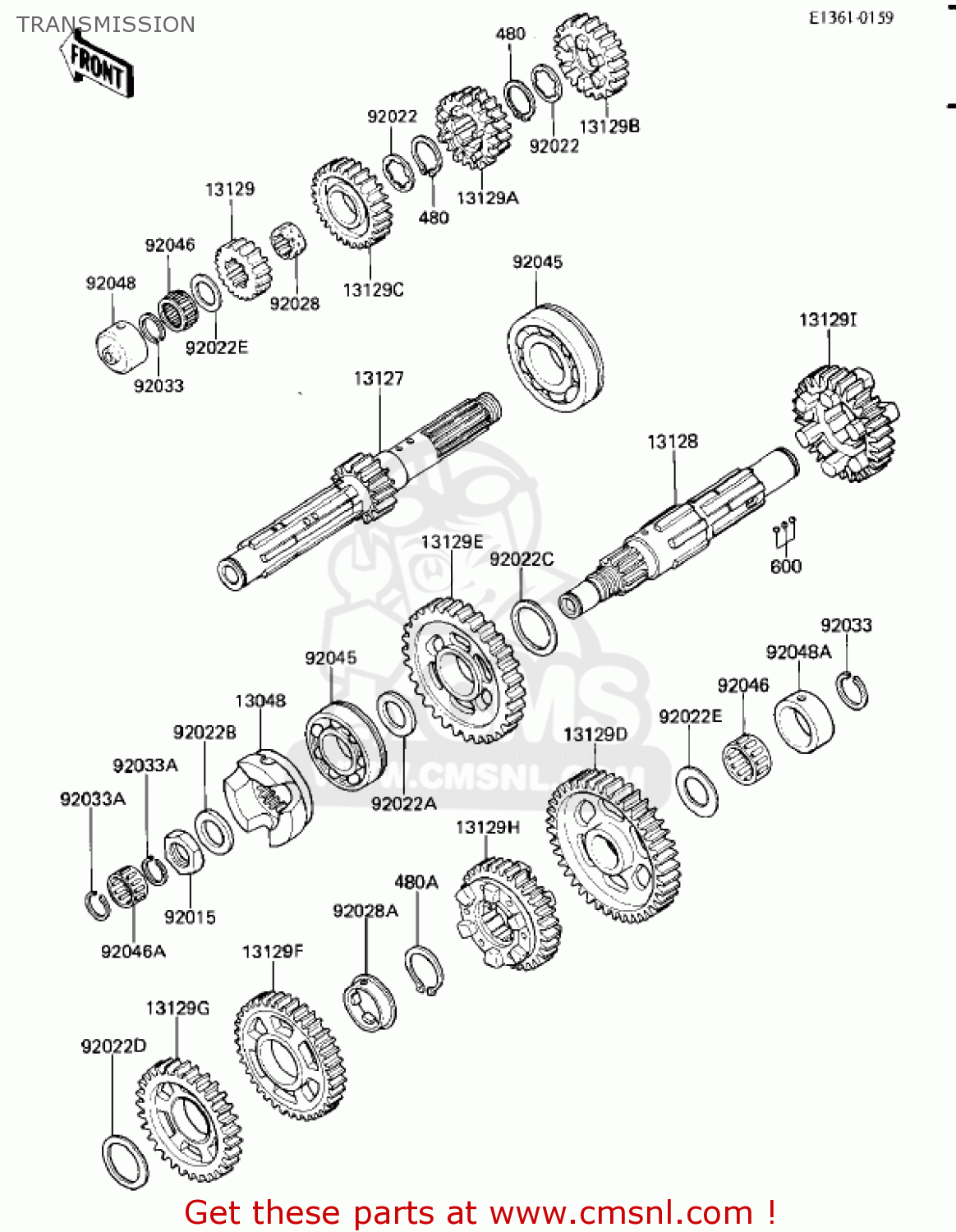TRANSMISSION ZL900A1 ELIMINATOR 1985 USA CALIFORNIA CANADA
