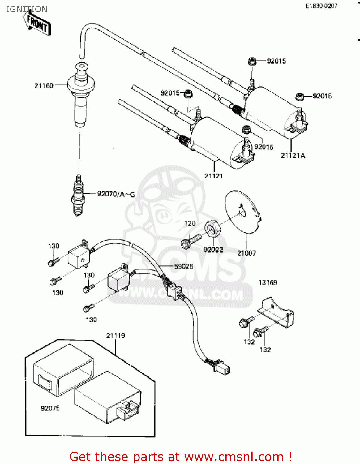 IGNITION ZL900A1 ELIMINATOR 1985 USA CALIFORNIA CANADA