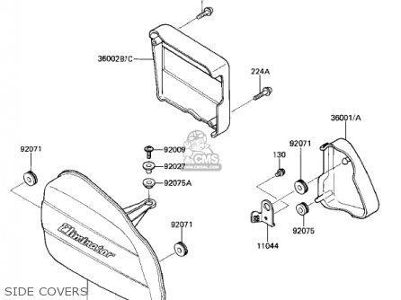 SIDE COVERS - ZL900A1 ELIMINATOR 1985 USA CALIFORNIA CANADA