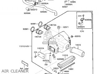 AIR CLEANER - ZL900A1 ELIMINATOR 1985 USA CALIFORNIA CANADA
