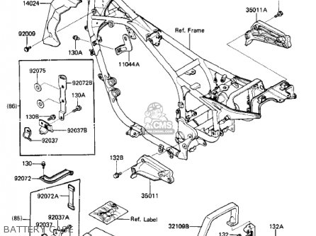BATTERY CASE - ZL900A1 ELIMINATOR 1985 USA CALIFORNIA CANADA