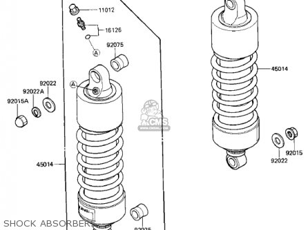 SHOCK ABSORBERS - ZL900A1 ELIMINATOR 1985 USA CALIFORNIA CANADA