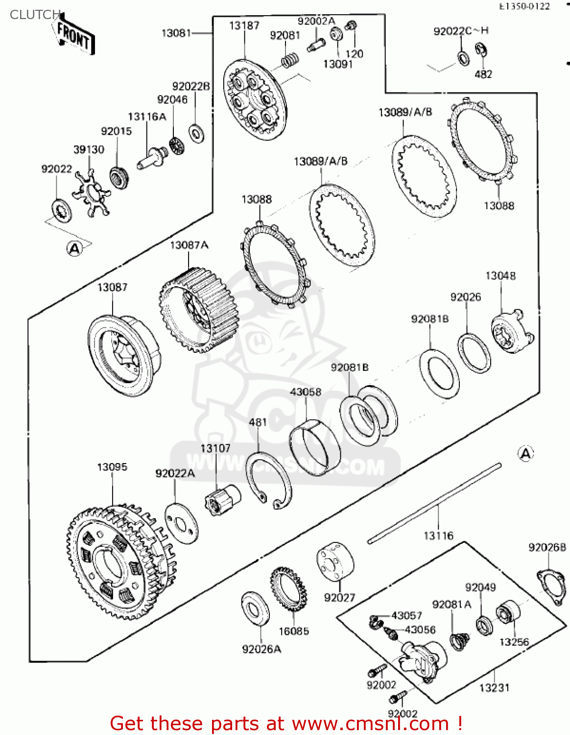 CLUTCH ZL900A2 ELIMINATOR 1986 USA CALIFORNIA CANADA