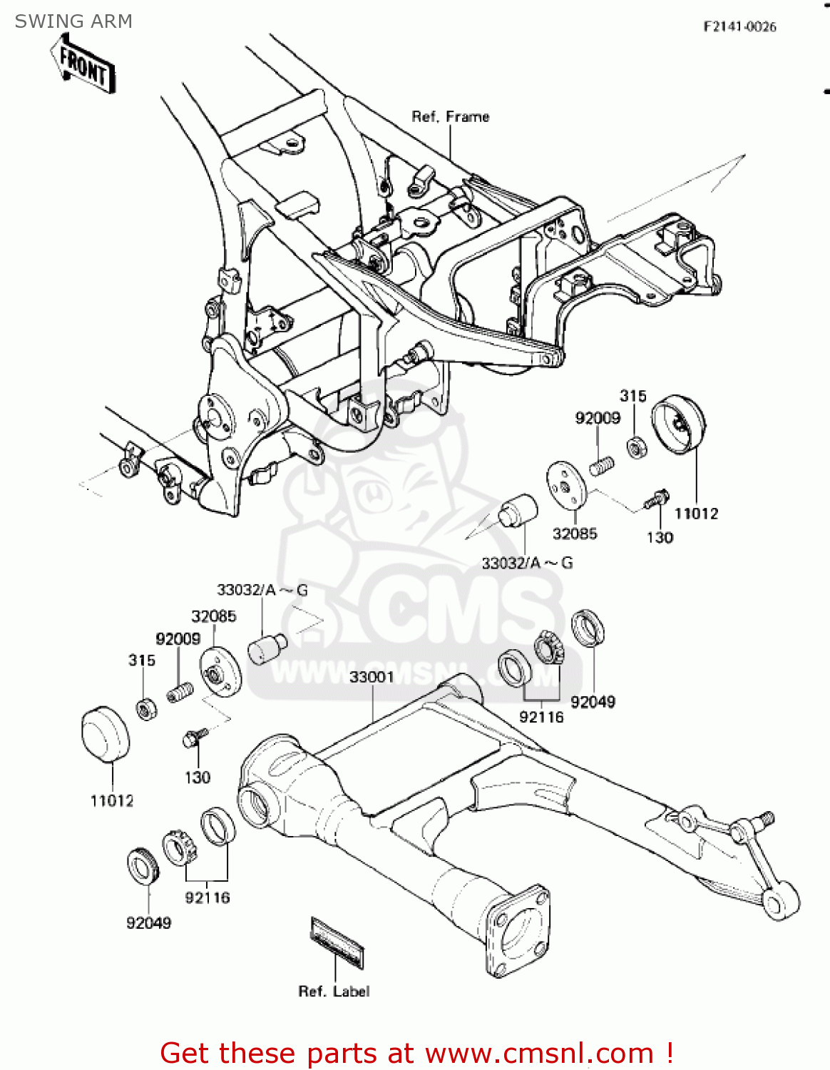 SWING ARM ZL900A2 ELIMINATOR 1986 USA CALIFORNIA CANADA