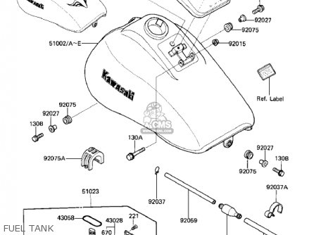 FUEL TANK - ZL900A2 ELIMINATOR 1986 USA CALIFORNIA CANADA