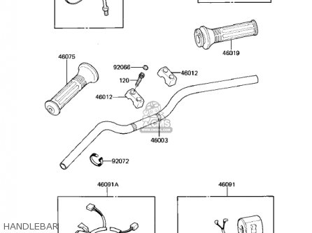 HANDLEBAR - ZL900A2 ELIMINATOR 1986 USA CALIFORNIA CANADA