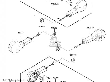 TURN SIGNALS - ZL900A2 ELIMINATOR 1986 USA CALIFORNIA CANADA