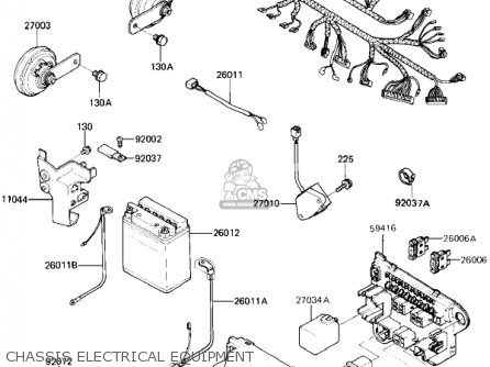 CHASSIS ELECTRICAL EQUIPMENT - ZL900A2 ELIMINATOR 1986 USA CALIFORNIA CANADA