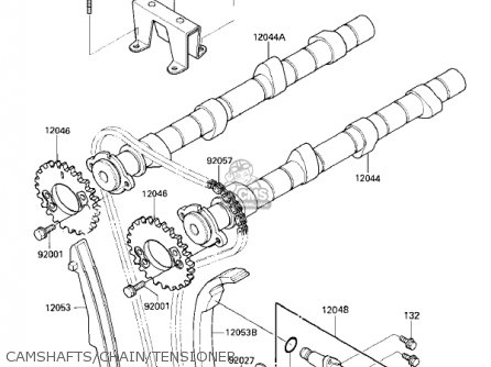 CAMSHAFTS/CHAIN/TENSIONER - ZL900A2 ELIMINATOR 1986 USA CALIFORNIA CANADA