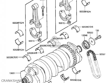 CRANKSHAFT - ZL900A2 ELIMINATOR 1986 USA CALIFORNIA CANADA