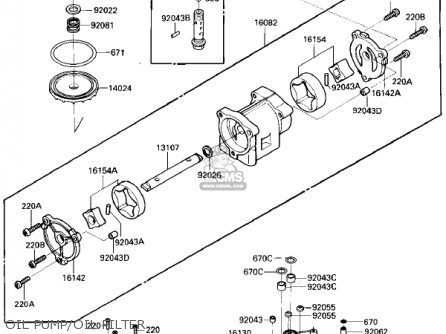 OIL PUMP/OIL FILTER - ZL900A2 ELIMINATOR 1986 USA CALIFORNIA CANADA