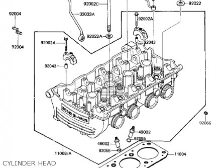 CYLINDER HEAD - ZL900A2 ELIMINATOR 1986 USA CALIFORNIA CANADA