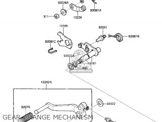 GEAR CHANGE MECHANISM - ZL900A2 ELIMINATOR 1986 USA CALIFORNIA CANADA