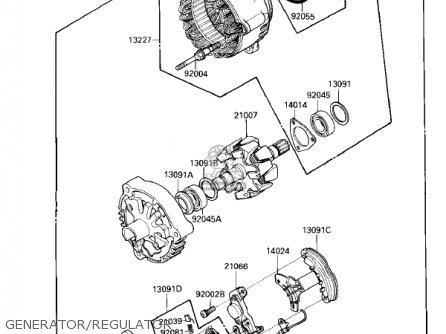 GENERATOR/REGULATOR - ZL900A2 ELIMINATOR 1986 USA CALIFORNIA CANADA