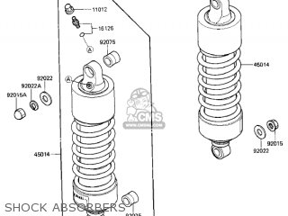SHOCK ABSORBERS - ZL900A2 ELIMINATOR 1986 USA CALIFORNIA CANADA