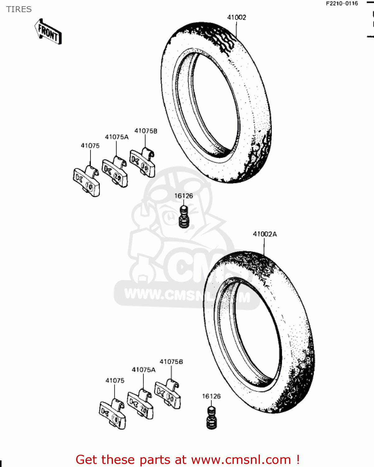 TIRES ZN1100B1 SHAFT 1984 USA CALIFORNIA CANADA / LTD