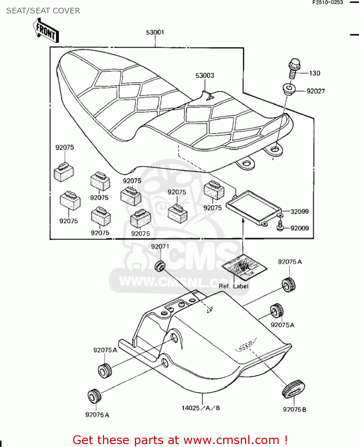 SEAT/SEAT COVER ZN1100B1 SHAFT 1984 USA CALIFORNIA CANADA / LTD