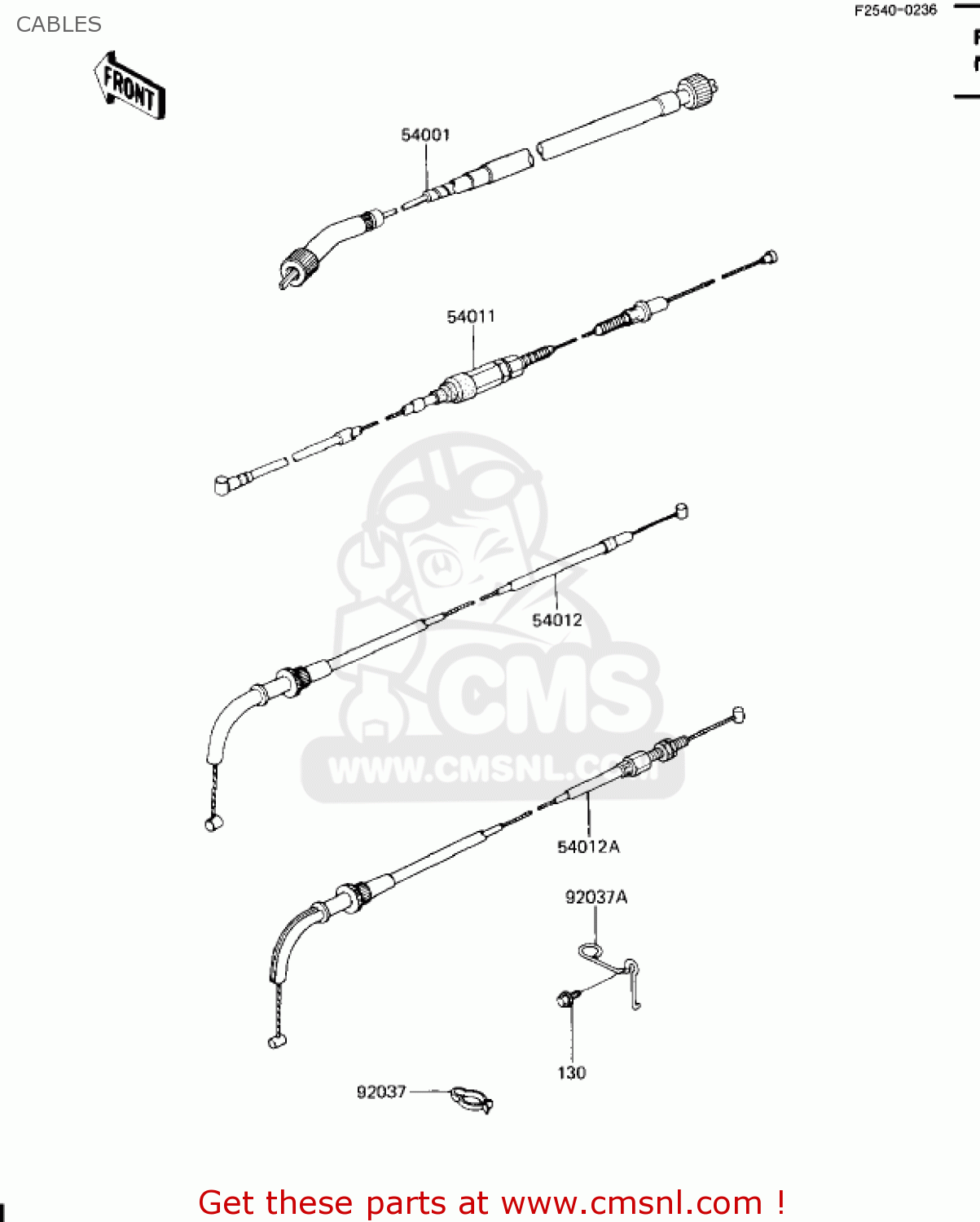CABLES ZN1100B1 SHAFT 1984 USA CALIFORNIA CANADA / LTD