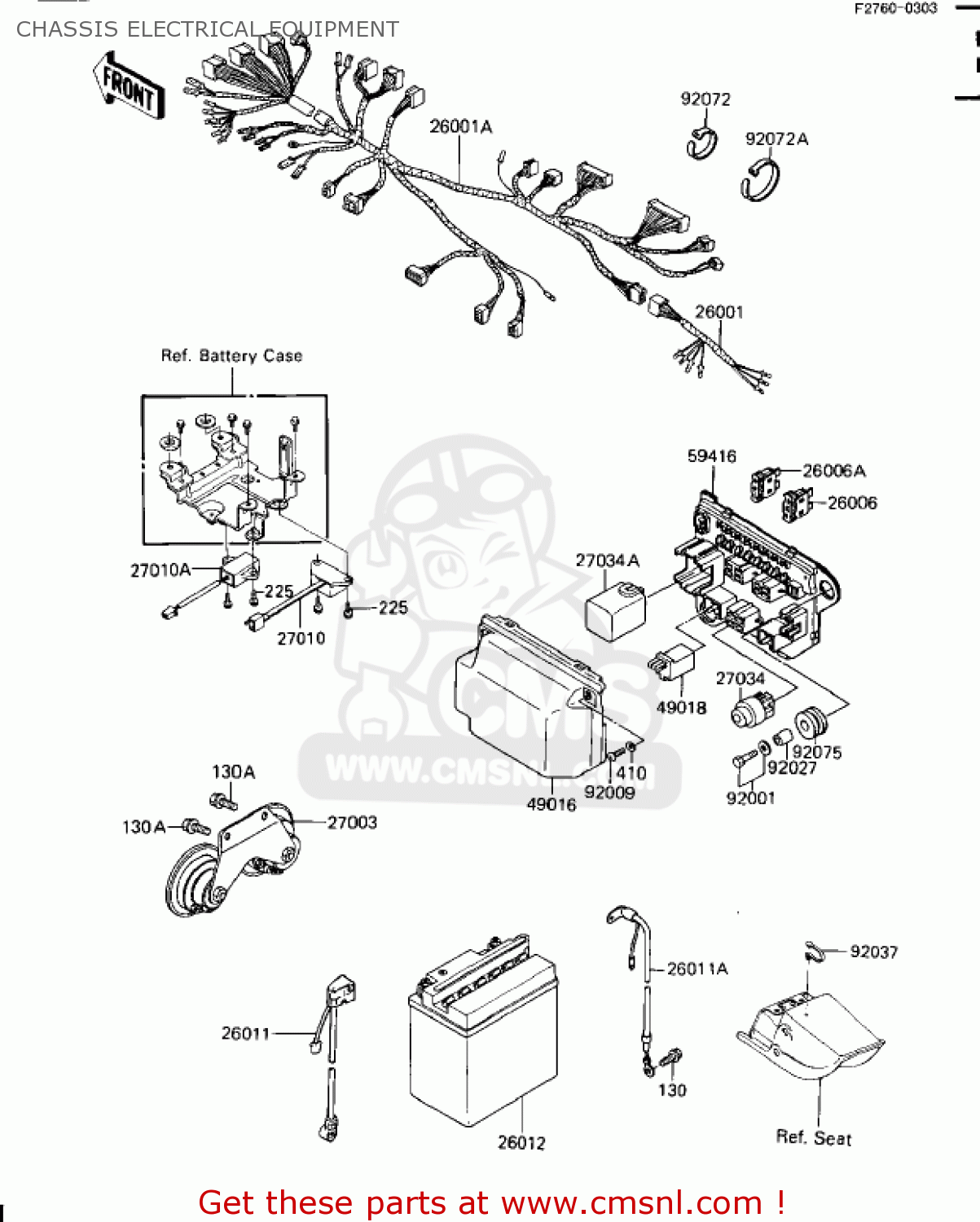 CHASSIS ELECTRICAL EQUIPMENT ZN1100B1 SHAFT 1984 USA CALIFORNIA CANADA / LTD