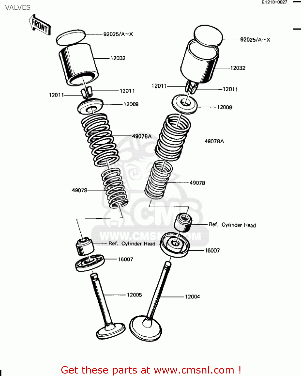 VALVES ZN1100B1 SHAFT 1984 USA CALIFORNIA CANADA / LTD