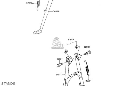 STANDS - ZN1100B1 SHAFT 1984 USA CALIFORNIA CANADA / LTD