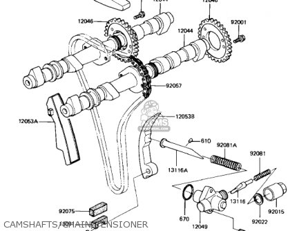 CAMSHAFTS/CHAIN/TENSIONER - ZN1100B1 SHAFT 1984 USA CALIFORNIA CANADA / LTD
