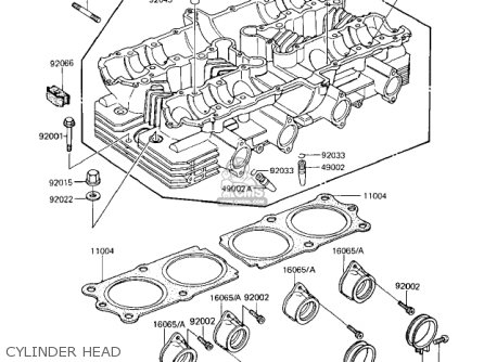 CYLINDER HEAD - ZN1100B1 SHAFT 1984 USA CALIFORNIA CANADA / LTD