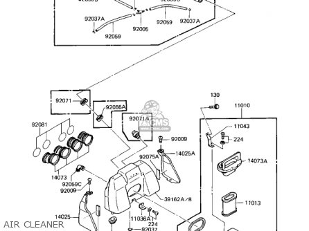 AIR CLEANER - ZN1100B1 SHAFT 1984 USA CALIFORNIA CANADA / LTD