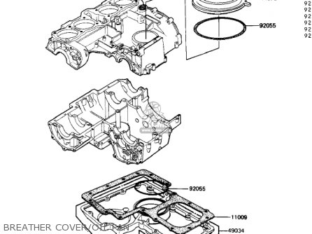 BREATHER COVER/OIL PAN - ZN1100B1 SHAFT 1984 USA CALIFORNIA CANADA / LTD