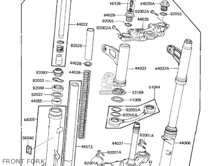 Kawasaki ZN1100B1 SHAFT 1984 USA CALIFORNIA CANADA / LTD parts lists ...