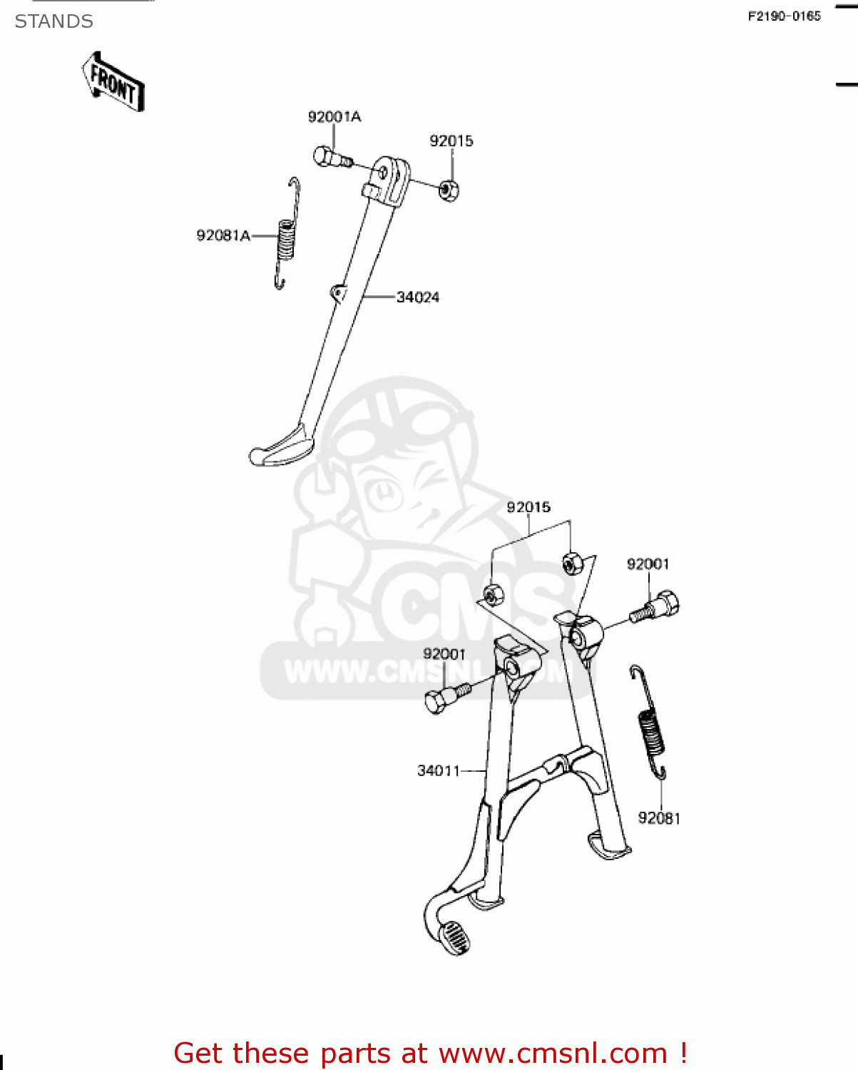 STANDS ZN1100B2 SHAFT 1985 USA CALIFORNIA CANADA / LTD