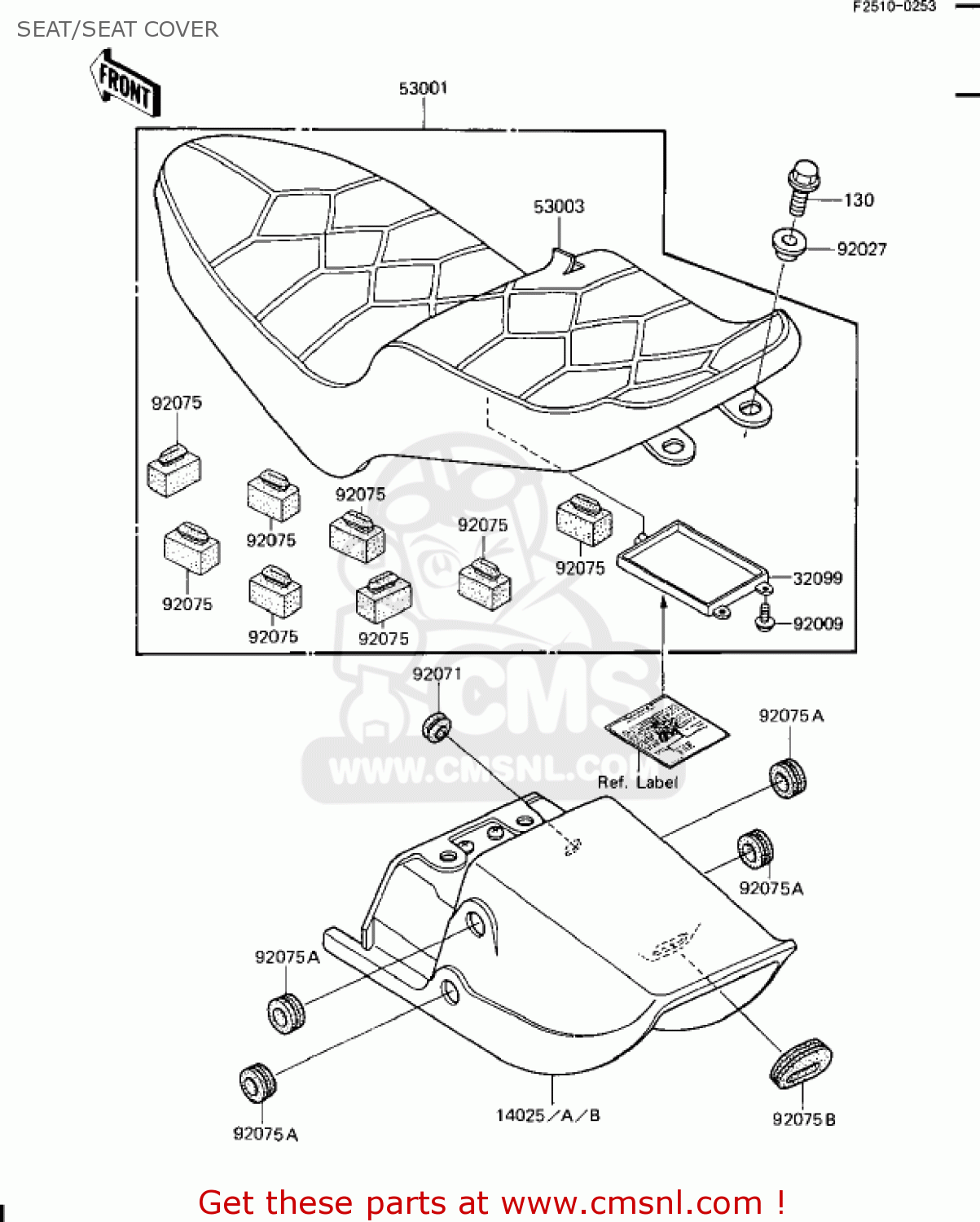 SEAT/SEAT COVER ZN1100B2 SHAFT 1985 USA CALIFORNIA CANADA / LTD