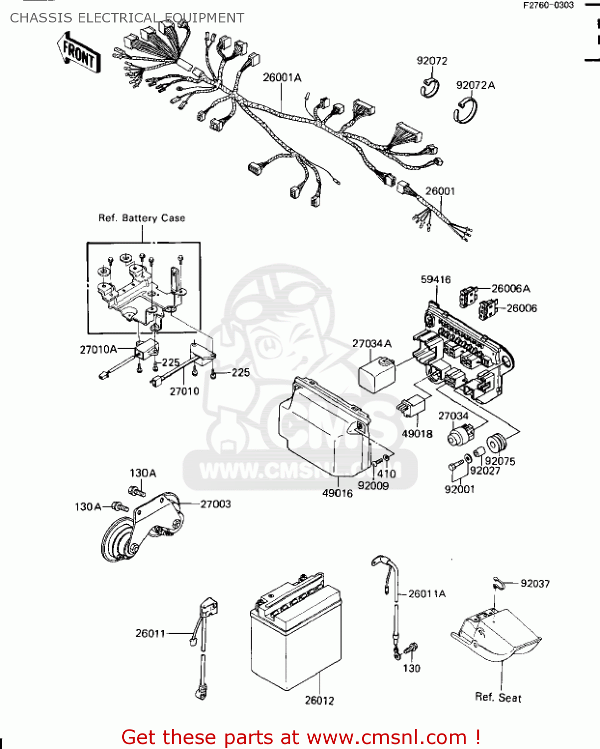 CHASSIS ELECTRICAL EQUIPMENT ZN1100B2 SHAFT 1985 USA CALIFORNIA CANADA / LTD