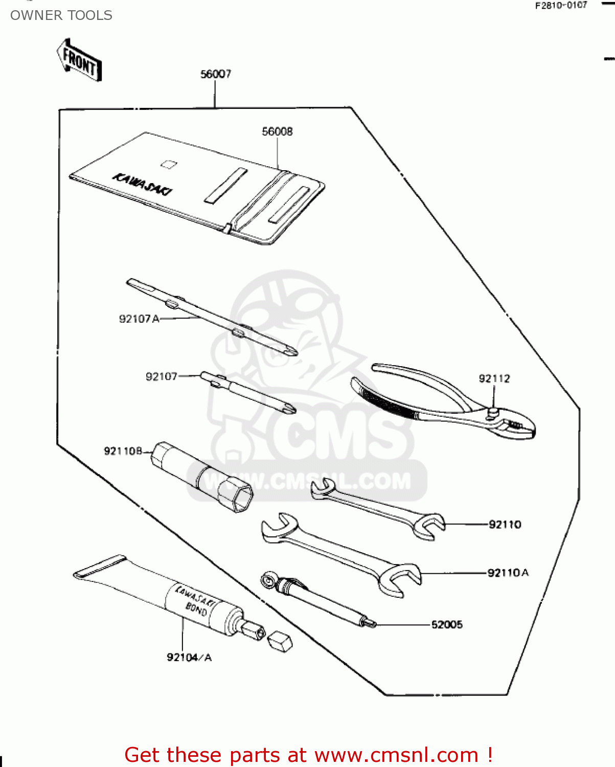 OWNER TOOLS ZN1100B2 SHAFT 1985 USA CALIFORNIA CANADA / LTD