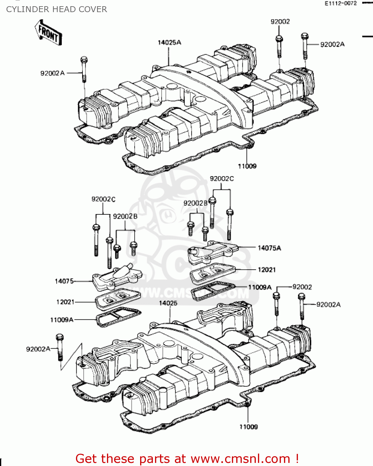CYLINDER HEAD COVER ZN1100B2 SHAFT 1985 USA CALIFORNIA CANADA / LTD