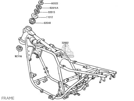 FRAME - ZN1100B2 SHAFT 1985 USA CALIFORNIA CANADA / LTD
