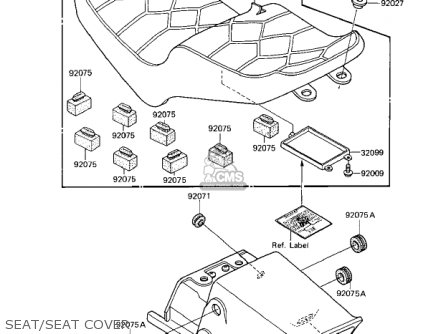 SEAT/SEAT COVER - ZN1100B2 SHAFT 1985 USA CALIFORNIA CANADA / LTD