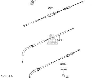 CABLES - ZN1100B2 SHAFT 1985 USA CALIFORNIA CANADA / LTD