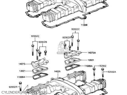 CYLINDER HEAD COVER - ZN1100B2 SHAFT 1985 USA CALIFORNIA CANADA / LTD