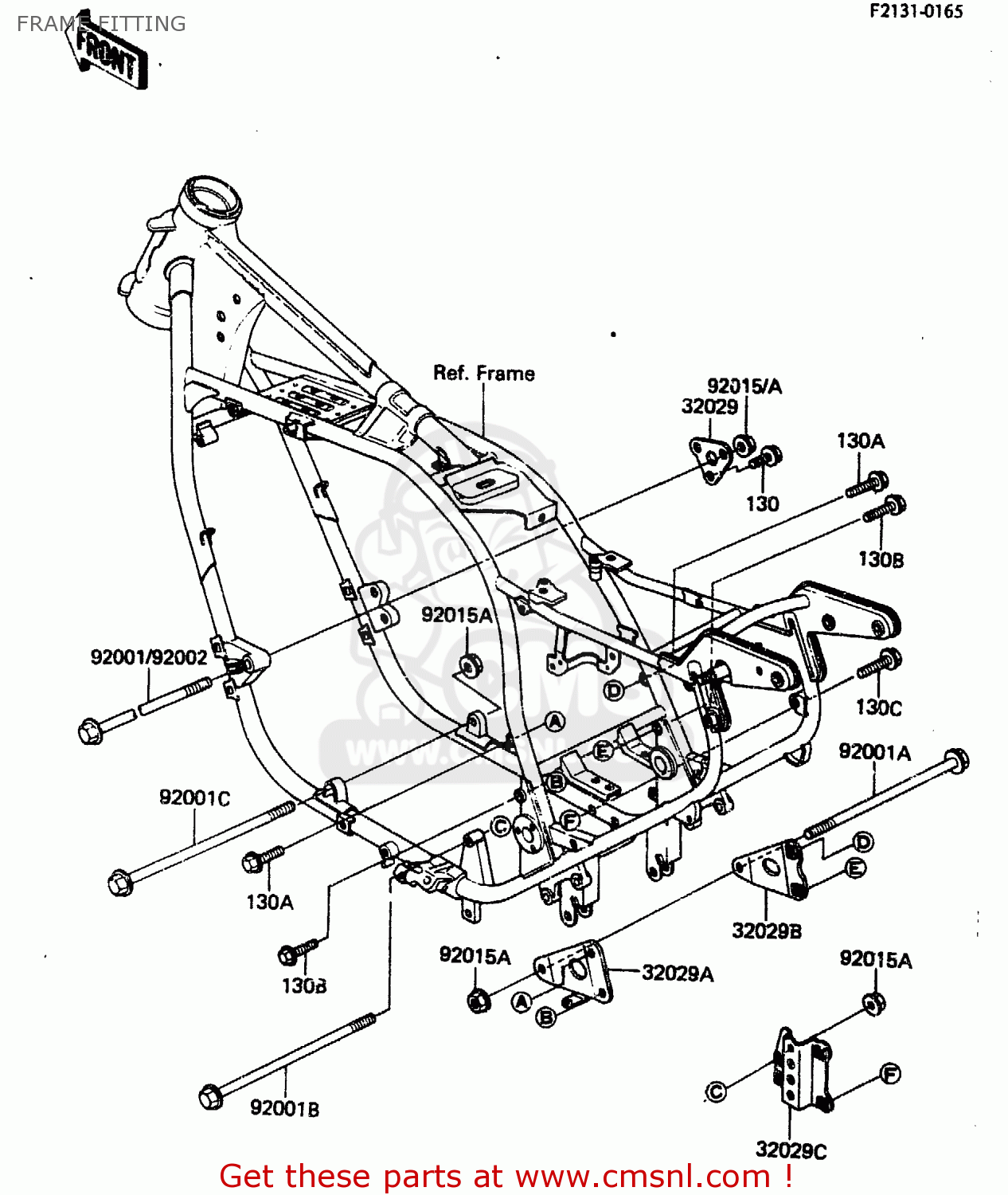 FRAME FITTING ZN1300A1 1983 USA CANADA