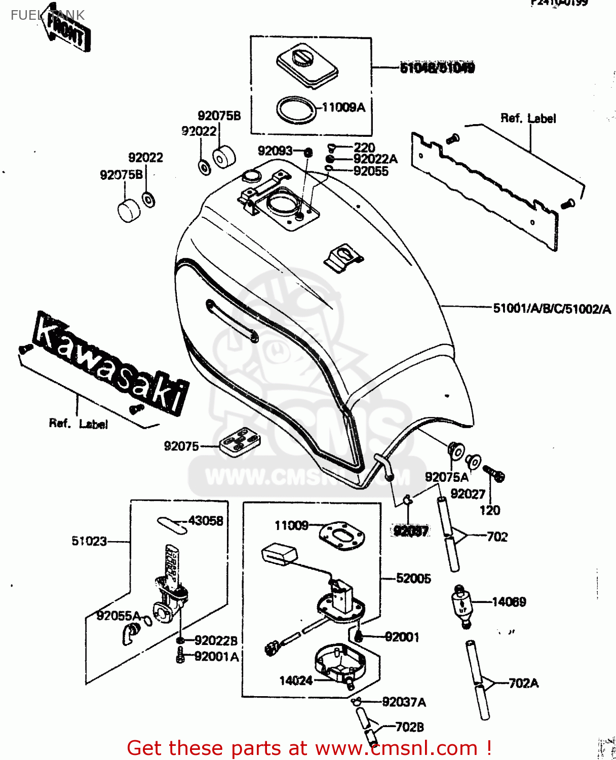 FUEL TANK ZN1300A1 1983 USA CANADA
