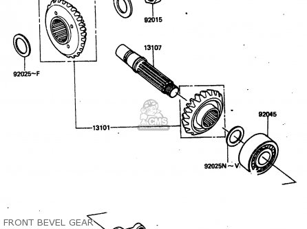 FRONT BEVEL GEAR - ZN1300A1 1983 USA CANADA