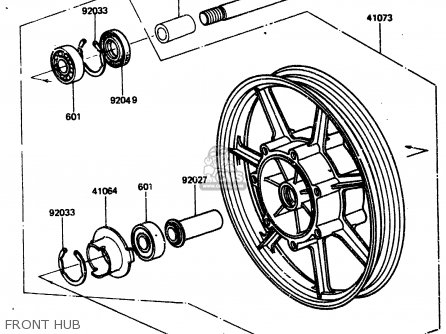 FRONT HUB - ZN1300A1 1983 USA CANADA