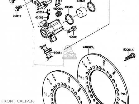 FRONT CALIPER - ZN1300A1 1983 USA CANADA
