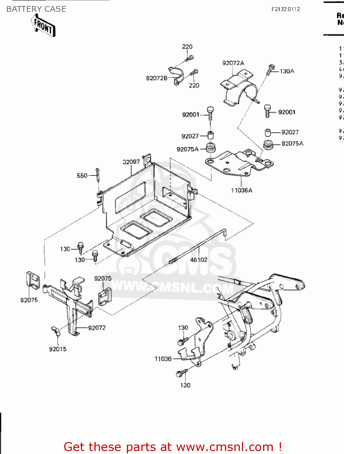 BATTERY CASE ZN1300A1 VOYAGER 1983 USA CALIFORNIA CANADA