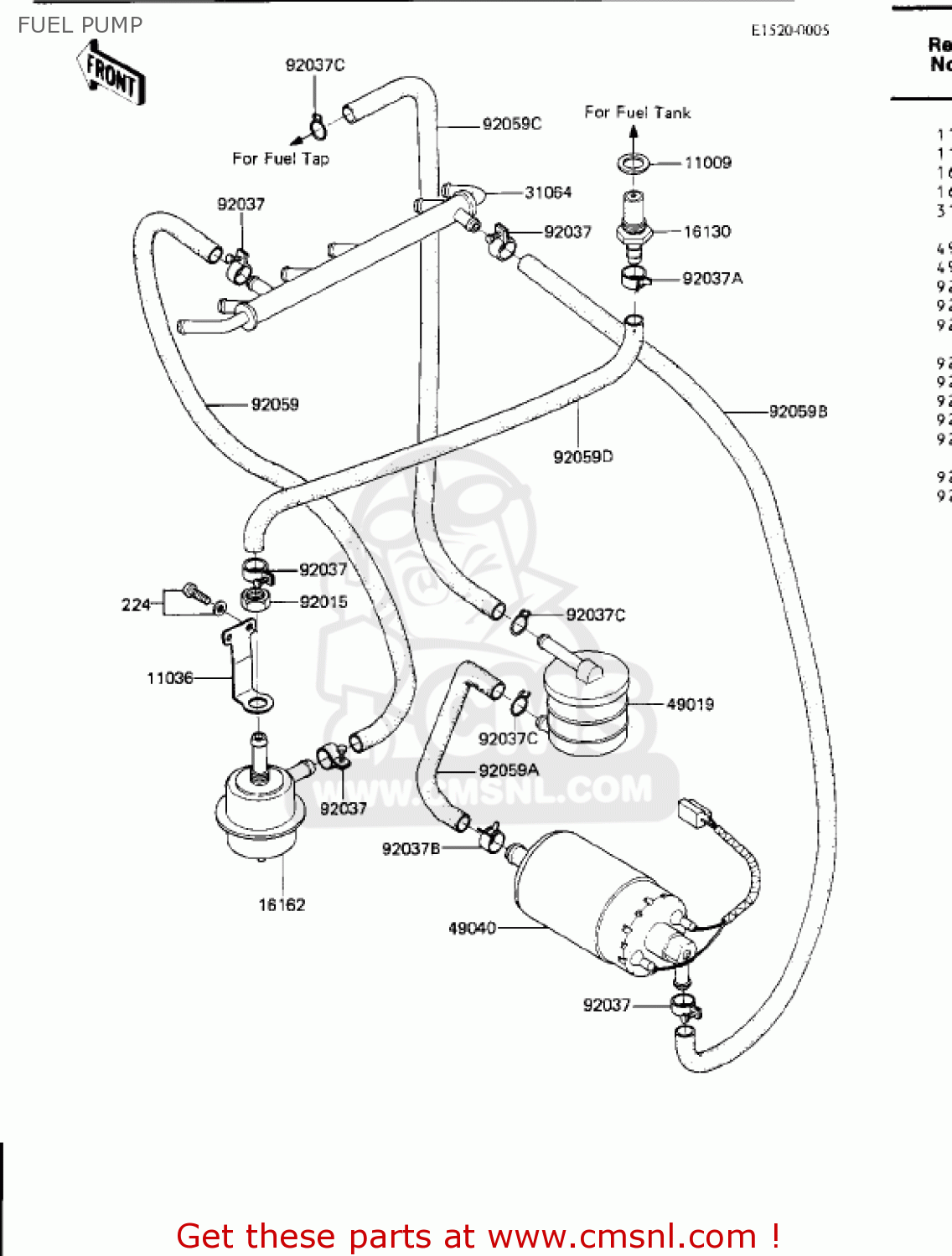 FUEL PUMP ZN1300A1 VOYAGER 1983 USA CALIFORNIA CANADA