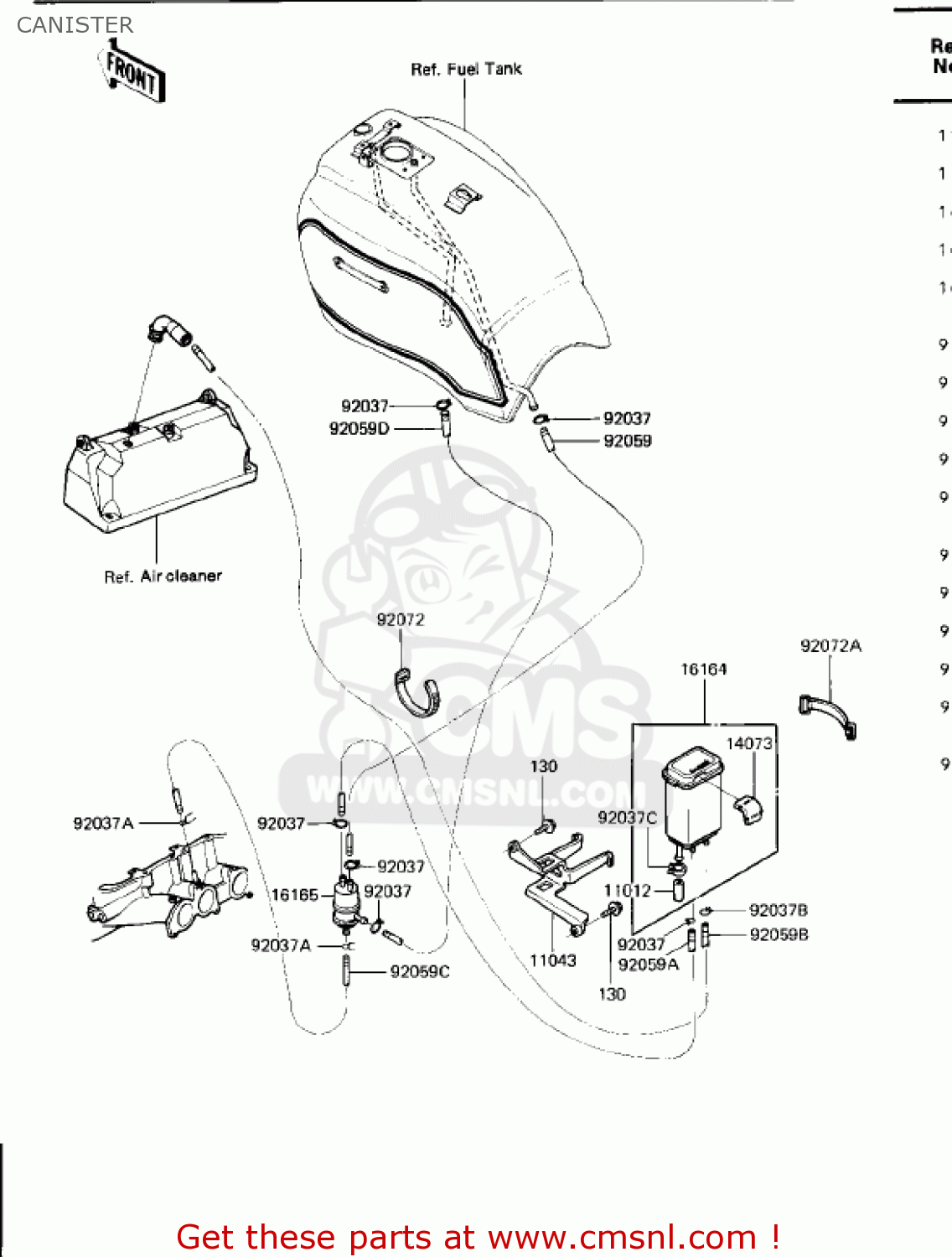 CANISTER ZN1300A1 VOYAGER 1983 USA CALIFORNIA CANADA