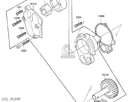 OIL PUMP - ZN1300A1 VOYAGER 1983 USA CALIFORNIA CANADA
