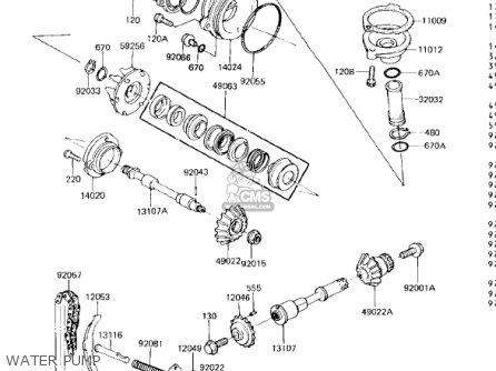 WATER PUMP - ZN1300A1 VOYAGER 1983 USA CALIFORNIA CANADA