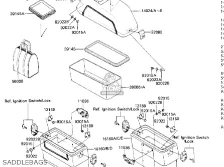 SADDLEBAGS - ZN1300A1 VOYAGER 1983 USA CALIFORNIA CANADA